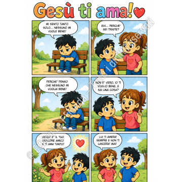 Volantino flyer Gesù ti ama!