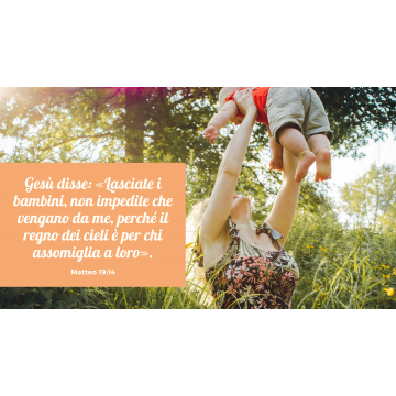 Salva schermo: Lasciate che i bambini vengano a me.